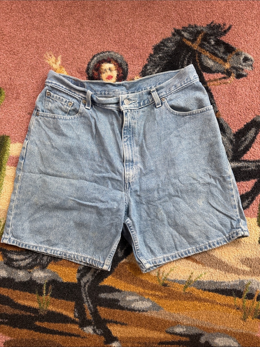 VINTAGE LEVI'S SHORTS LIGHT WASH SIZE 14